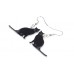 Black Cat Sitting Acrylic Earrings