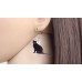 Black Cat Sitting Acrylic Earrings