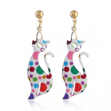 Contempo Cat Earrings - Spotty