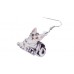 Grey Tabby Cat Lying Acrylic Earrings