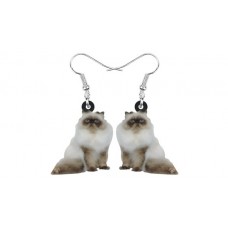 Himalayan Persian Cat Acrylic Earrings